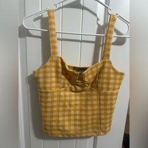 Yellow gingham top